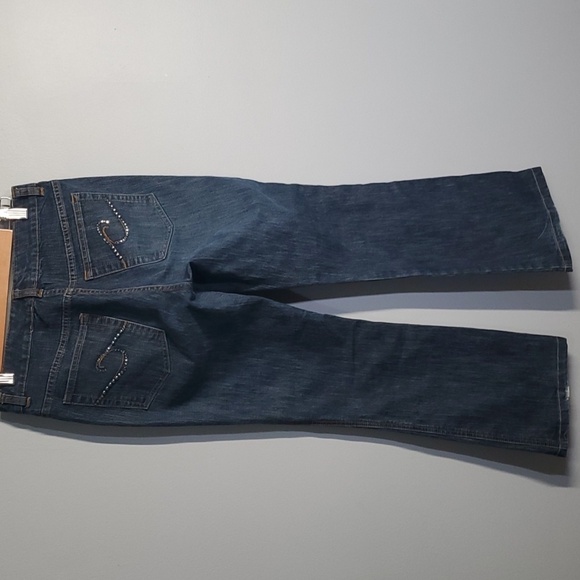 Chico's jeans women's chicos size 0 equals US size 4 blue embellished pockets - Picture 5 of 15